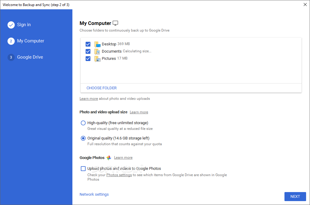 google backup and sync takes forever